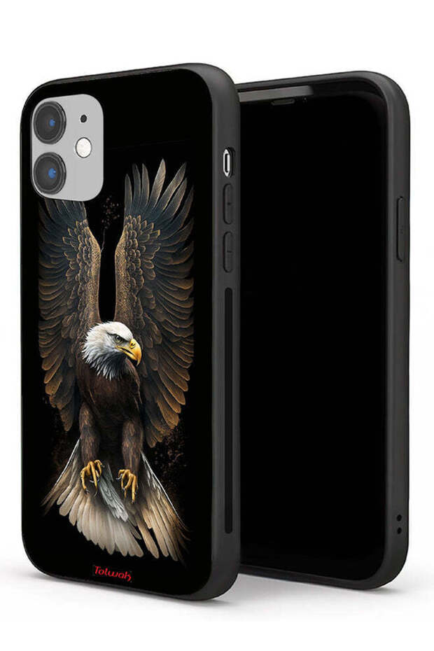 غطاء حماية لجهاز Apple iPhone 11 بتصميم أجنحة النسر المنتشر - 1