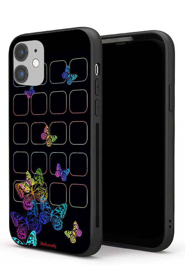 Apple iPhone 11 Protective Case Colorful Butterflies