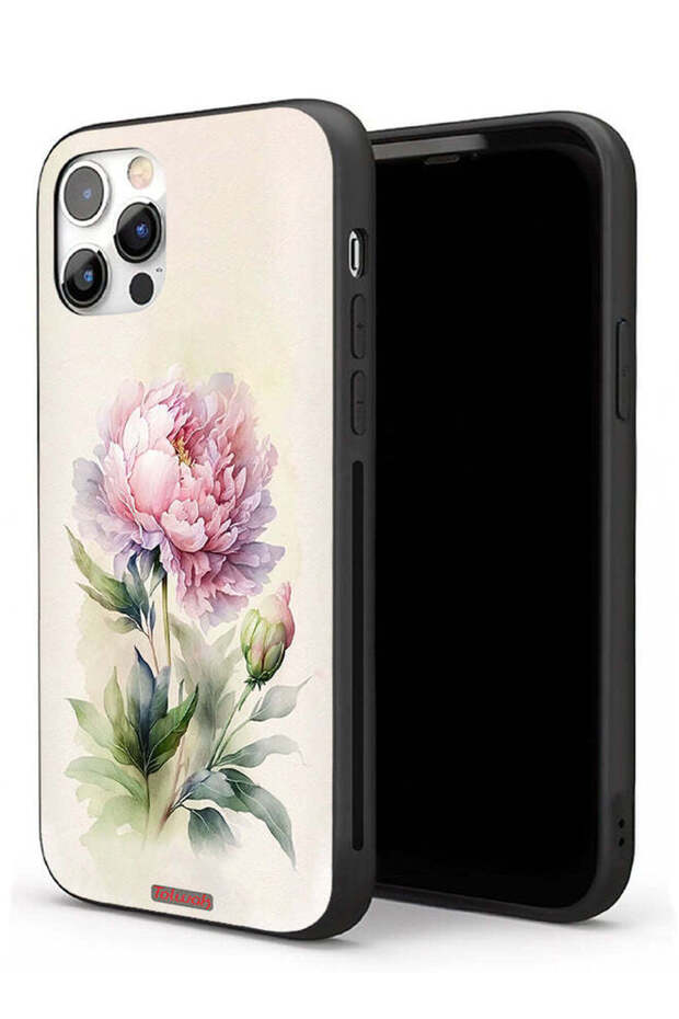 غطاء حماية لجهاز Apple iPhone 11 Pro Max بتصميم فني بألوان مائية وردية