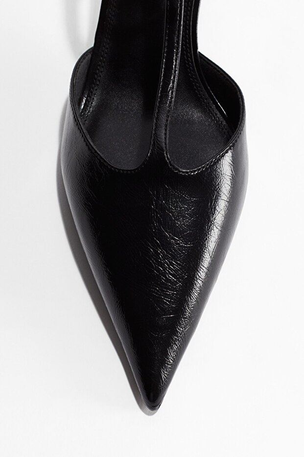 Topuklu ve Şeritli Sandalet - 3