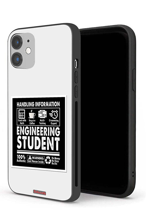 جراب حماية لجهاز Apple iPhone 12 - ملصق طالب هندسة