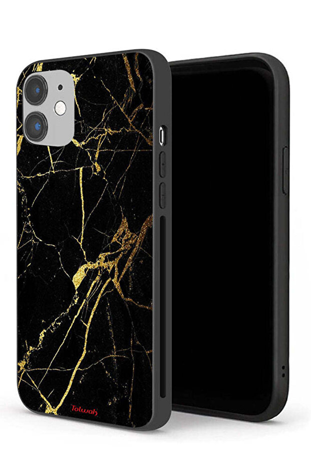جراب حماية رخامي متصدع لجهاز Apple iPhone 12