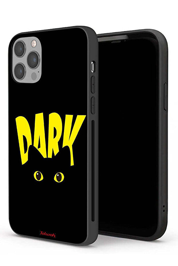 جراب حماية لجهاز Apple iPhone 12 Pro Max - قطة داكنة