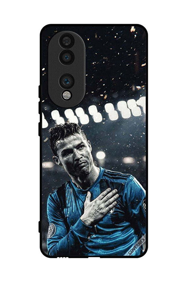 غطاء حماية لهاتف Honor 70 رونالدو وميسي في إطار واحد