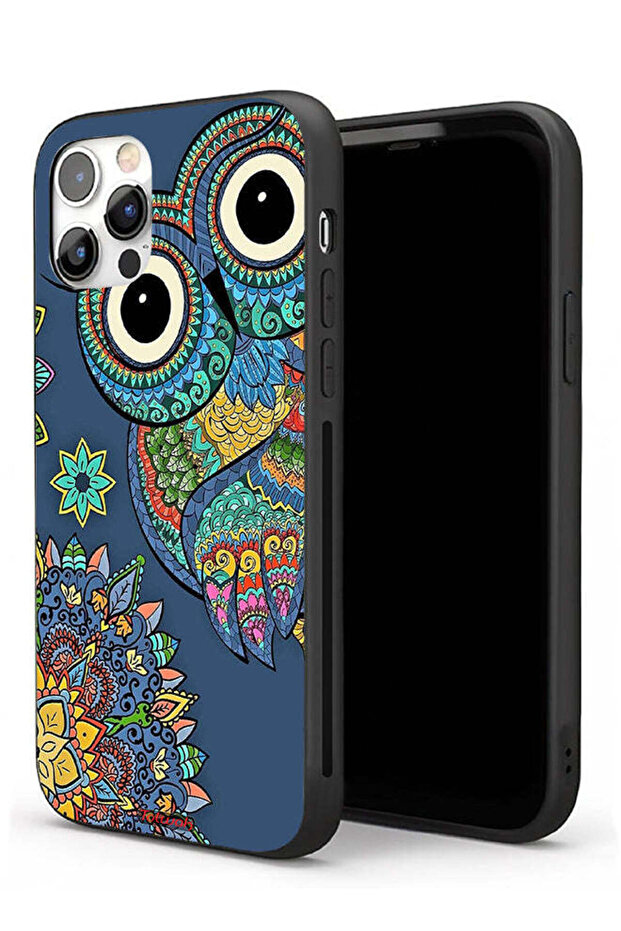 غطاء حماية لجهاز Apple iPhone 11 Pro Max بتصميم بومة زهرية