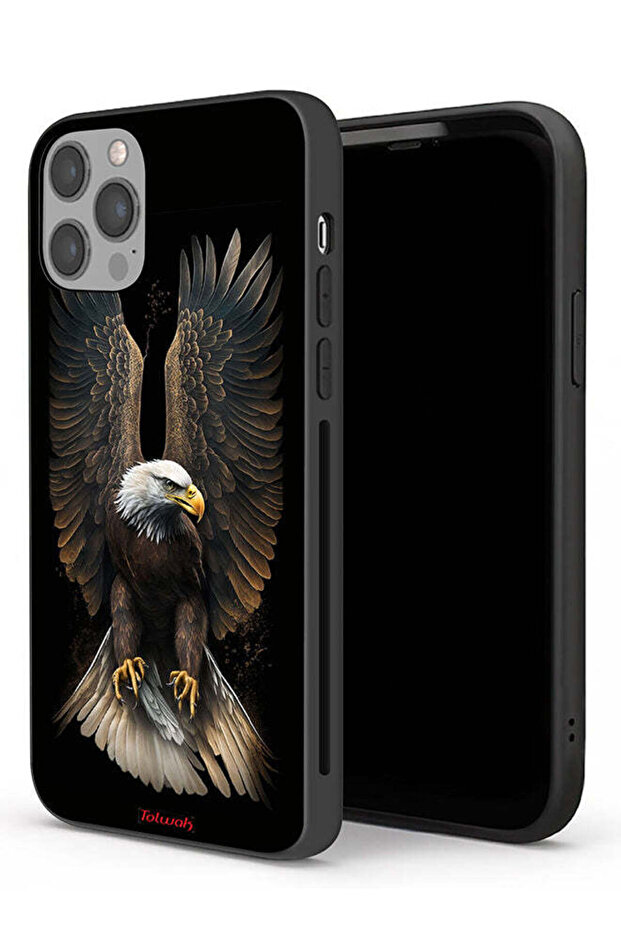 غطاء حماية لجهاز Apple iPhone 12 Pro Max بتصميم أجنحة النسر المنتشر - 1