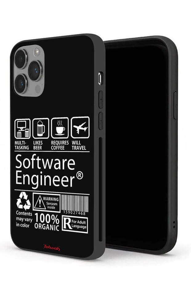 جراب حماية لجهاز Apple iPhone 14 Pro Max ملصق مهندس برمجيات - 1