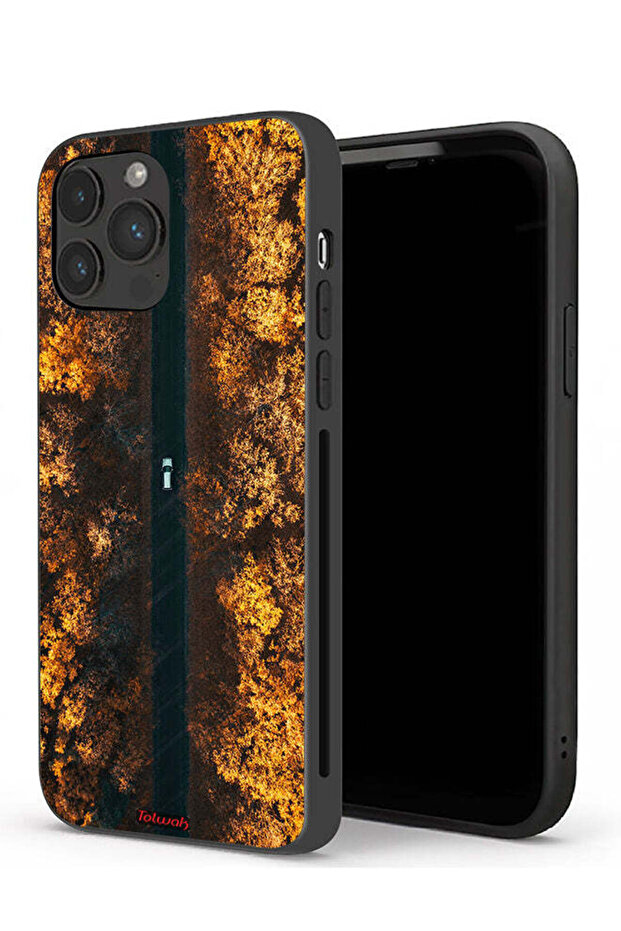 غطاء حماية لجهاز Apple iPhone 13 Pro - طريق في أشجار الخريف