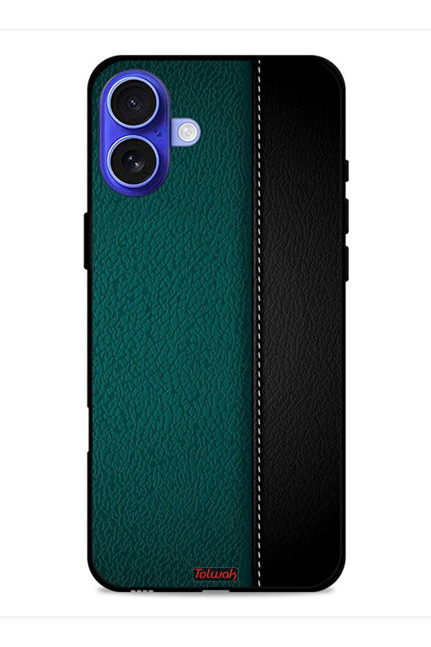 Apple iPhone 16 Plus Protective Case Cover Leather Pattern - 1