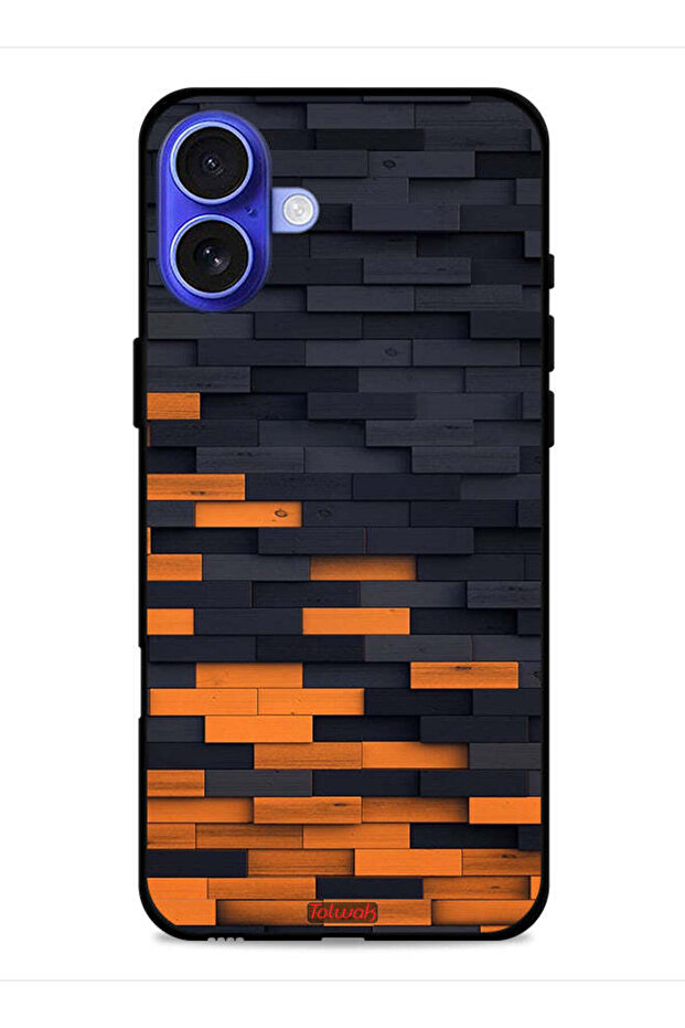 Apple iPhone 16 Plus Protective Case Cover Wooden Wall
