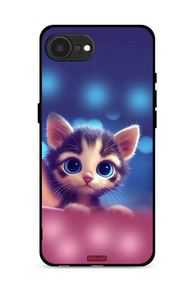 غطاء حماية لجهاز Apple iPhone 16e بتصميم قطة صغيرة