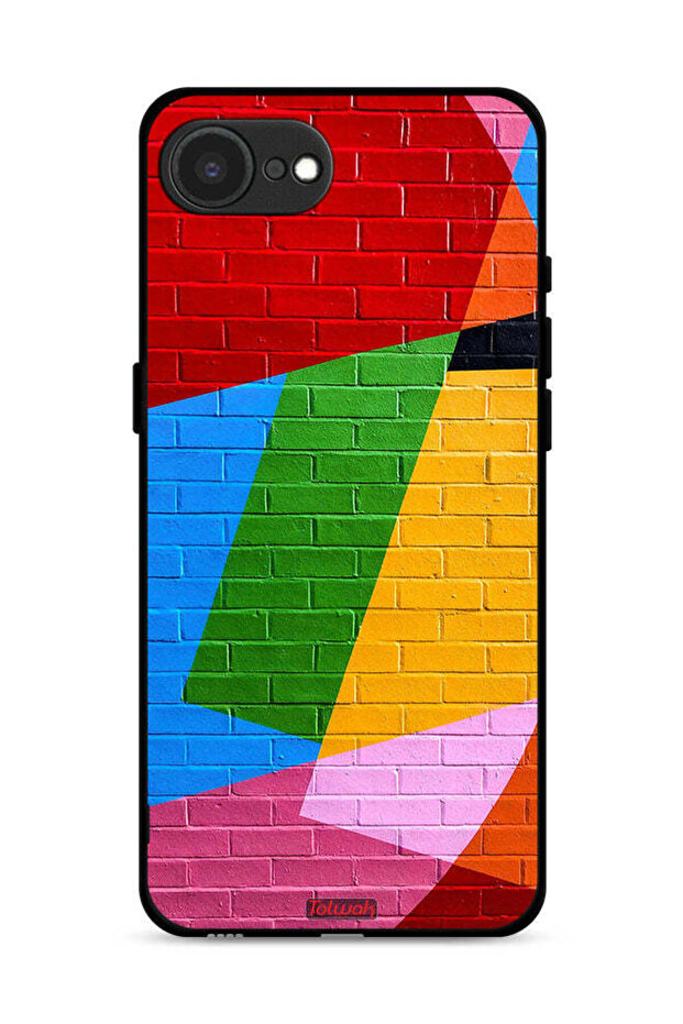 غطاء حماية لجهاز Apple iPhone 16e برسومات جدارية ملونة