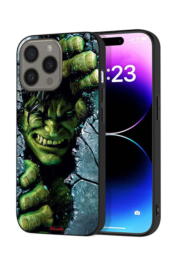 غطاء حماية لجهاز Apple iPhone 15 Pro Max بتصميم هالك المذهل
