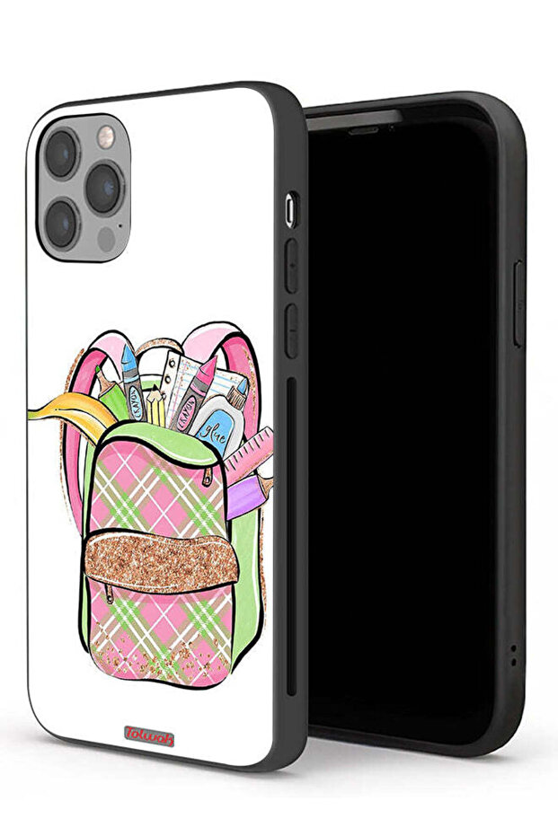 جراب حماية لجهاز Apple iPhone 12 Pro Max بتصميم حقيبة فتاة وحيد القرن