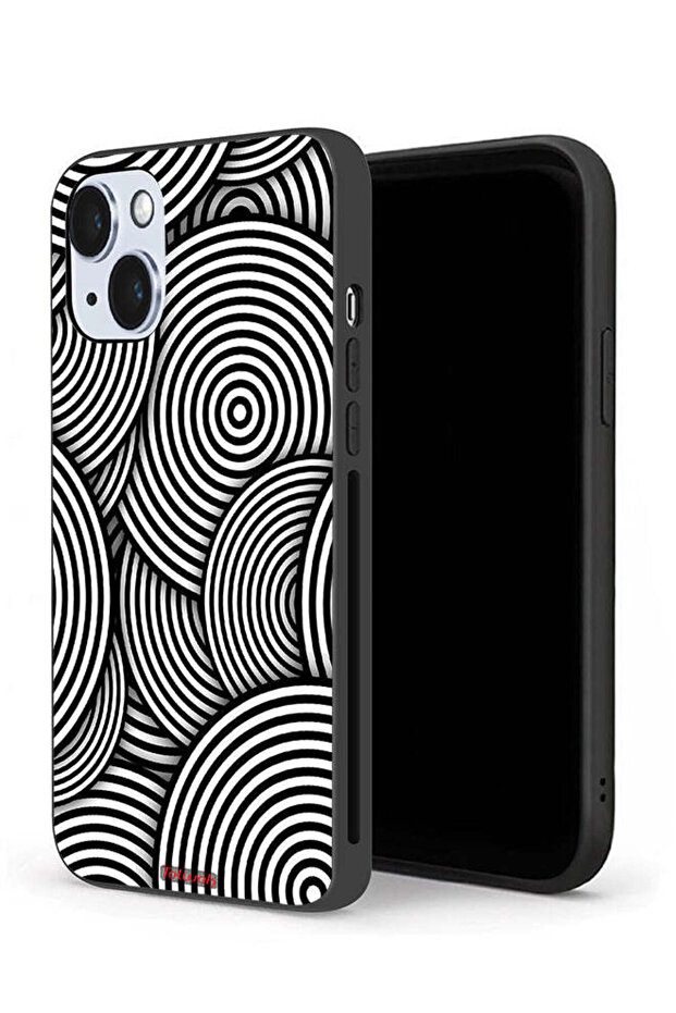 جراب حماية لجهاز Apple iPhone 14 Plus بنمط دوائر وهمية - 1