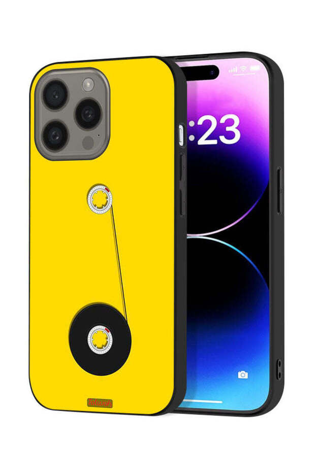 غطاء حماية لجهاز Apple iPhone 15 Pro Max بتصميم عجلة كاسيت