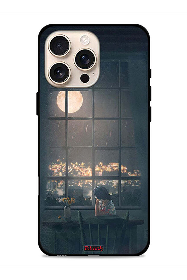 غطاء حماية لجهاز Apple iPhone 16 Pro Max بتصميم منظر القمر