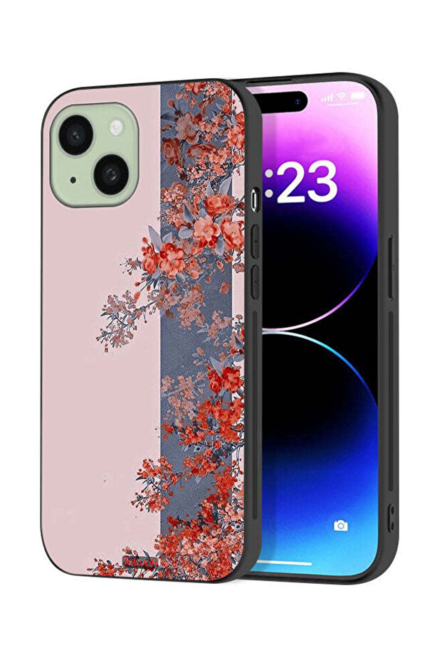 Apple iPhone 15 Plus Protective Case Cover Tree Leaves And Flowers Art