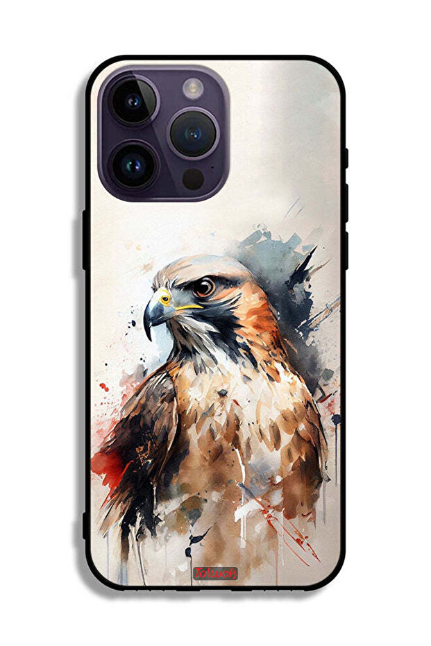 غطاء حماية لجهاز Apple iPhone 14 Pro Max بتصميم نسر تجريدي - 2