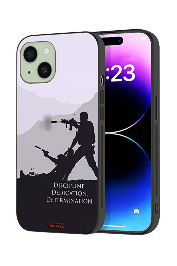Apple iPhone 15 Plus Protective Case Cover Discipline Dedication Determination