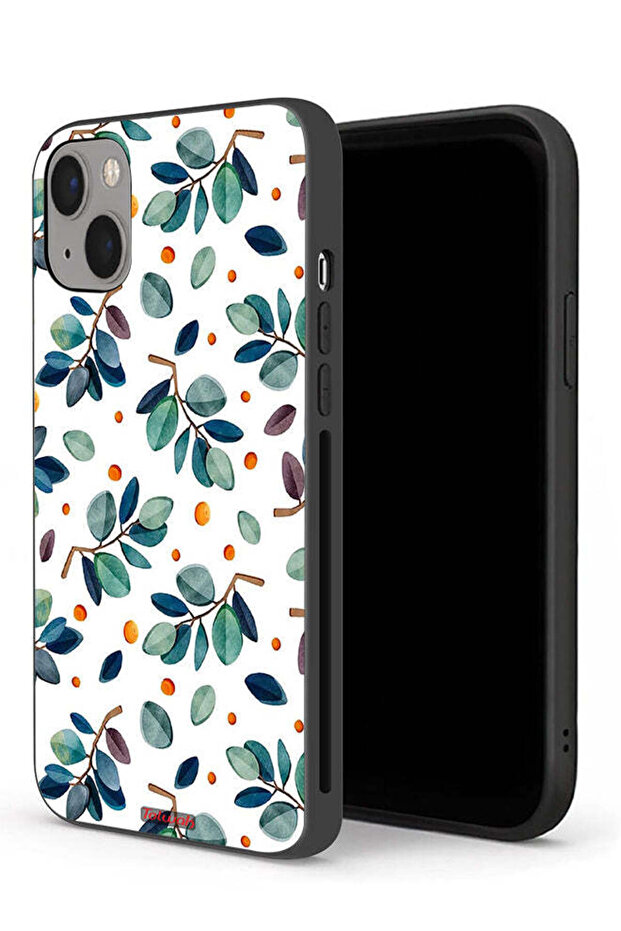 غطاء حماية لهاتف Apple iPhone 13 mini بطبعة أوراق