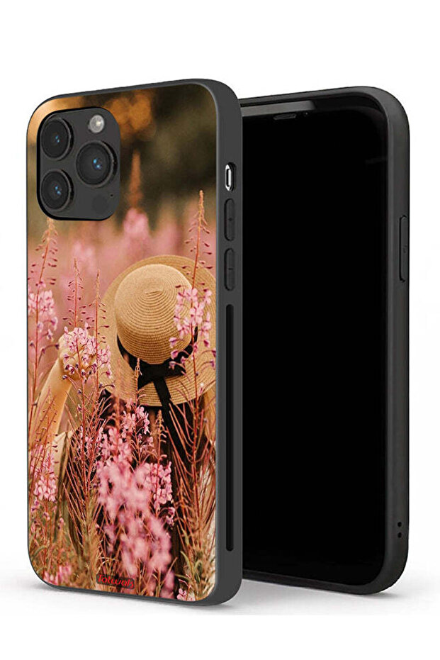 Apple iPhone 13 Pro Max Protective Case Hat Girl In Flowers
