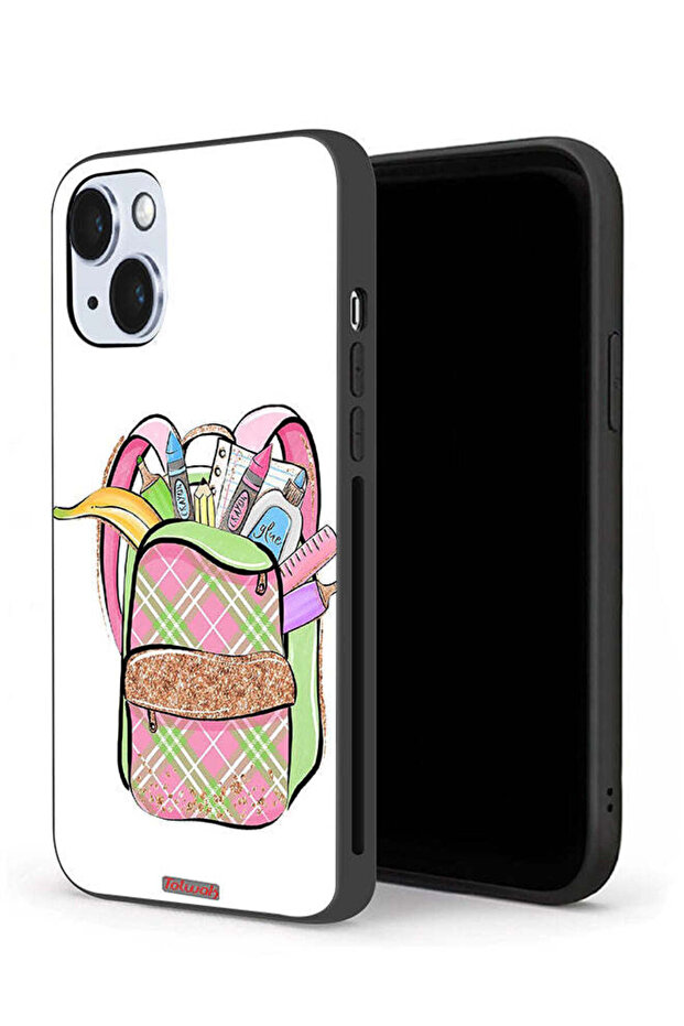 جراب حماية لجهاز Apple iPhone 14 Plus بتصميم حقيبة فتاة وحيد القرن