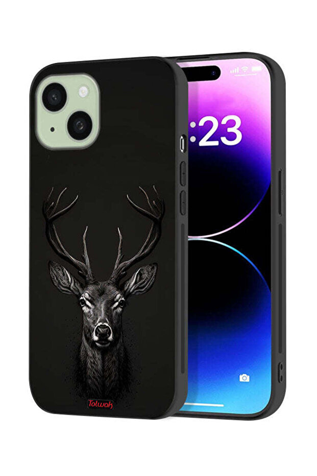 Apple iPhone 15 Plus Protective Case Cover Deer Digital Art