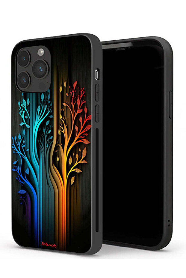 غطاء حماية لجهاز Apple iPhone 13 Pro بتصميم أوراق الشجر