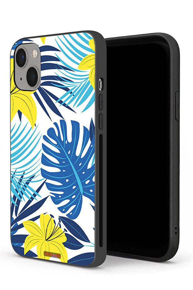 جراب حماية لجهاز Apple iPhone 13 mini بتصميم ريش وزهور