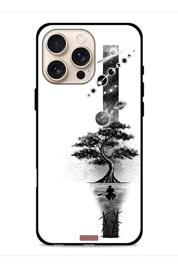 غطاء حماية لجهاز Apple iPhone 16 Pro Max بتصميم فن الأرض والفضاء