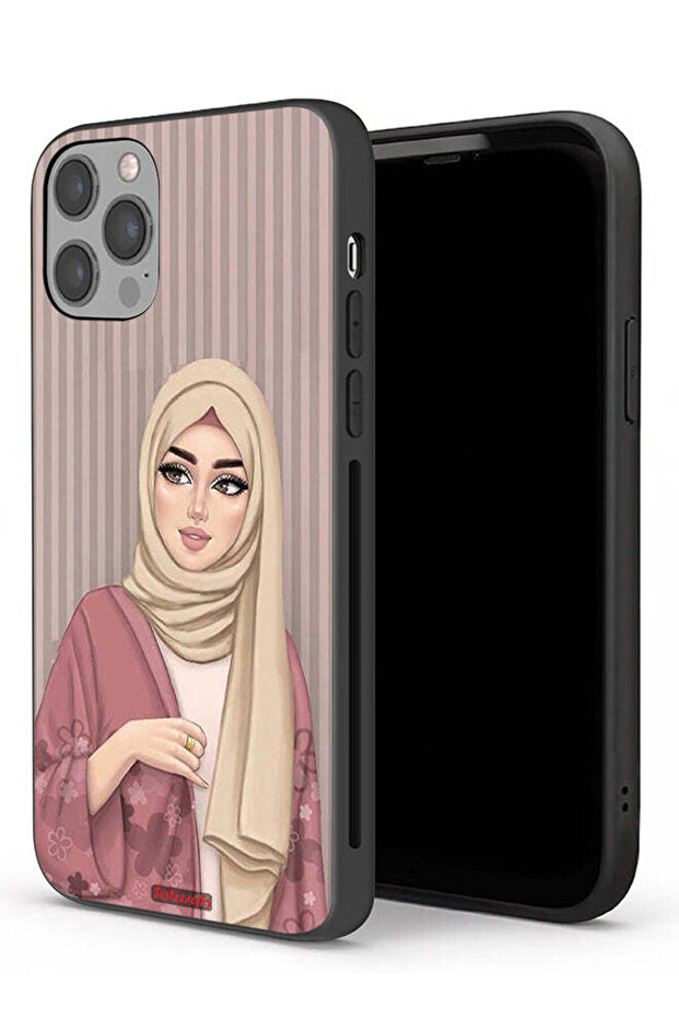 جراب حماية لجهاز Apple iPhone 12 Pro Max برسومات فتاة محجبة