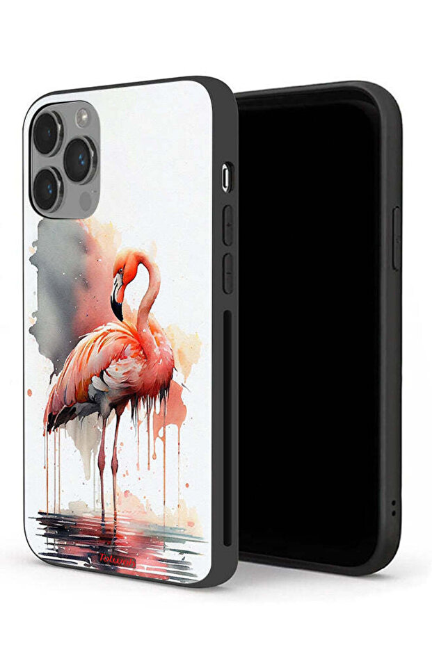 غطاء حماية لجهاز Apple iPhone 14 Pro Max برسومات ألوان مائية استوائية