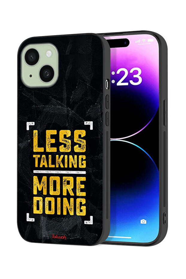 Apple iPhone 15 Plus Protective Case Cover Less Talking More Doing