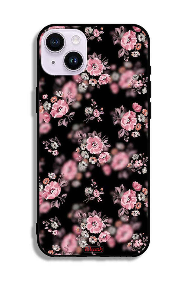 جراب حماية لجهاز Apple iPhone 14 بنقشة زهور بورتريه - 2