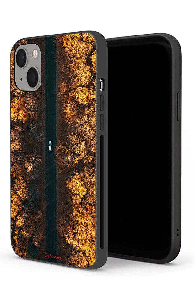 غطاء حماية لجهاز Apple iPhone 13 mini بتصميم طريق في أشجار الخريف