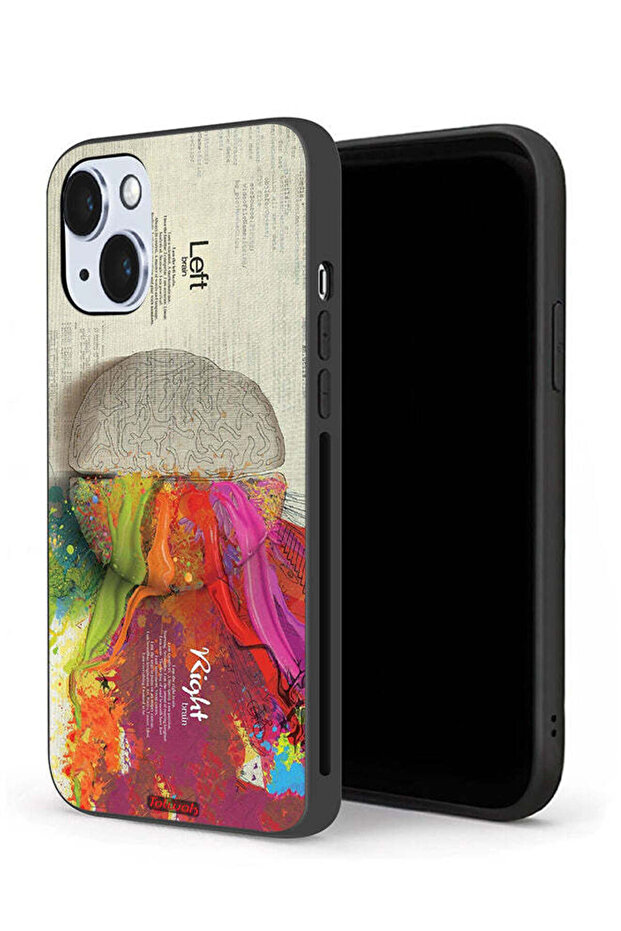 جراب حماية لجهاز Apple iPhone 14 Plus - عمل فني تجريدي لعلم الدماغ