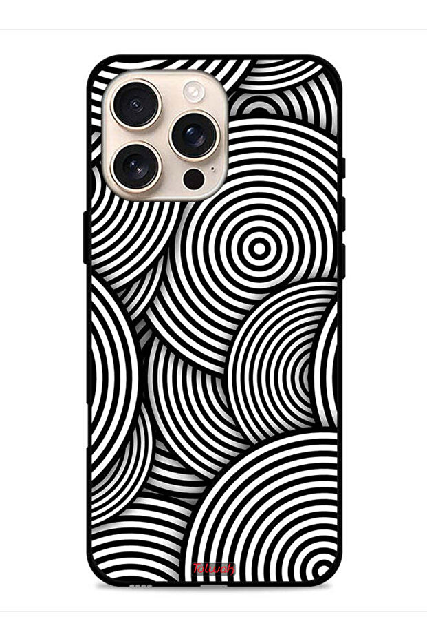 غطاء حماية لجهاز Apple iPhone 16 Pro بنمط دوائر وهمية