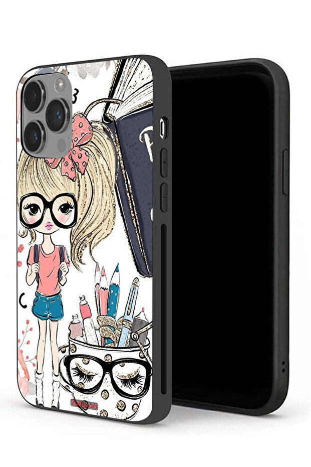 جراب حماية لجهاز Apple iPhone 14 Pro Max بتصميم فتاة وحيد القرن