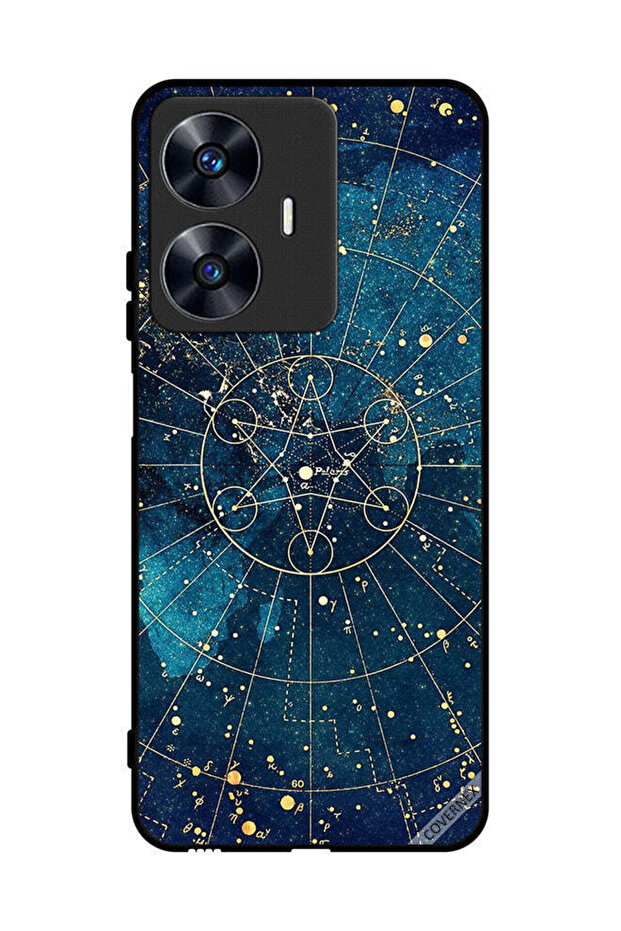 Protective Case Cover For Realme C55 Pattern Of Math Formulas