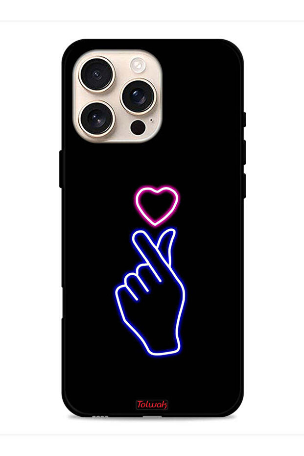غطاء حماية لهاتف Apple iPhone 16 Pro بتصميم قلب سريع