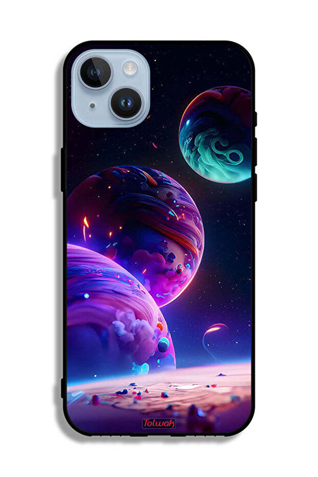 Apple iPhone 14 Plus Protective Case Planet Pattern - 2