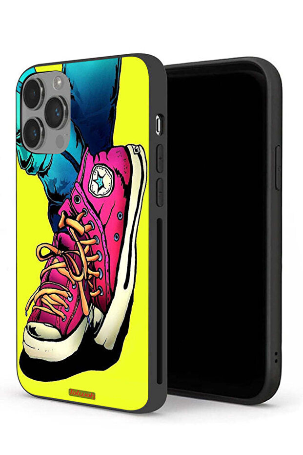 Apple iPhone 14 Pro Protective Case Canva Shoes Art