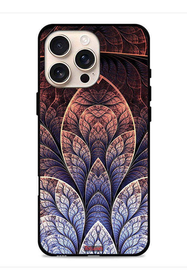 غطاء حماية لجهاز Apple iPhone 16 Pro Max بتصميم زهور كسورية تجريدية