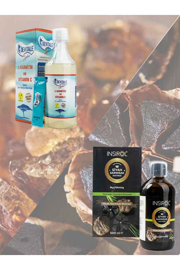 Devitale Splus 500 ml (L-Karnitin & C Vitamini) + INSIROL Siyah Sarımsak Ekstresi 500 ml - 4