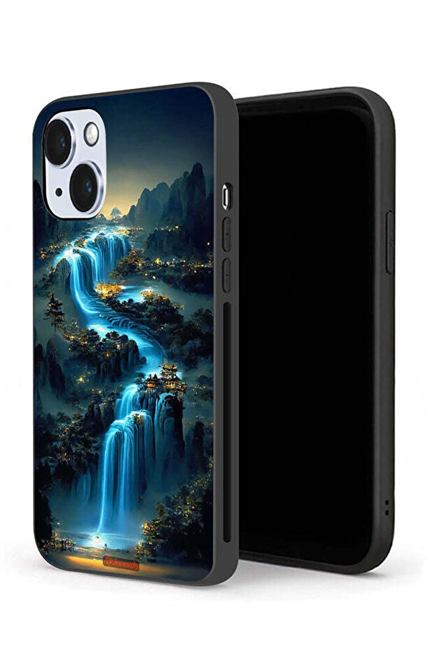 غطاء حماية لجهاز Apple iPhone 14 Plus بتصميم شلال فني