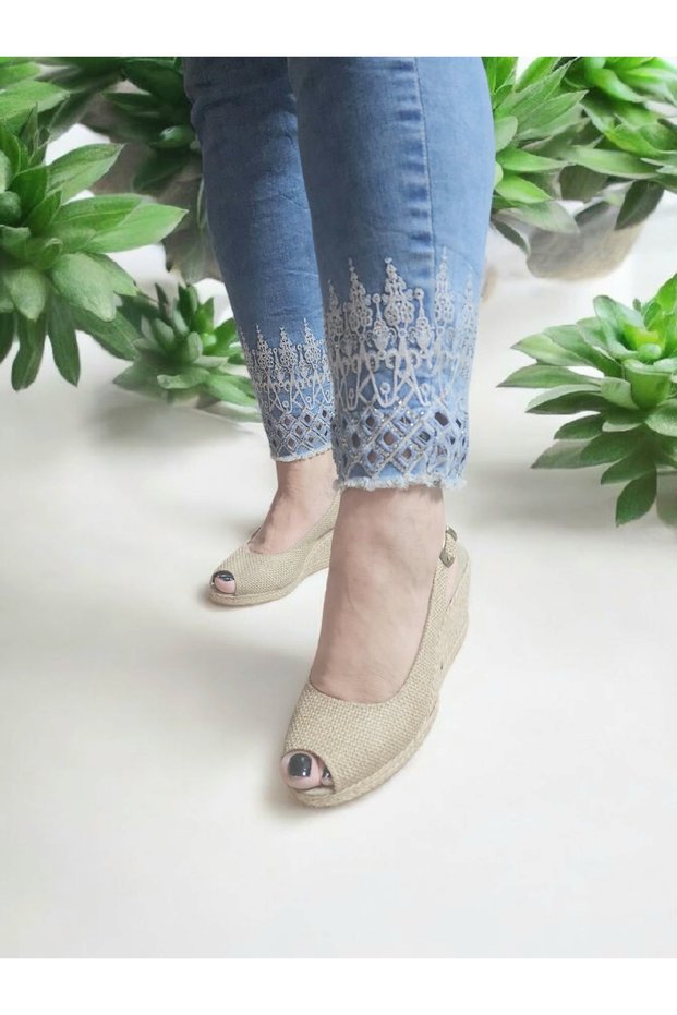 Women's Wedge Heeled Comfortable Summer Linen Sandals