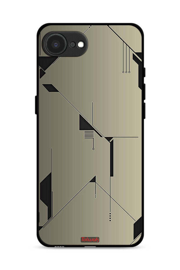 غطاء حماية لجهاز Apple iPhone 16e بتصميم تجريدي بسيط من الفن الرقمي
