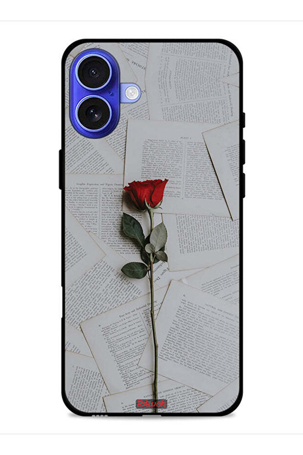 غطاء حماية لجهاز Apple iPhone 16 Plus وردي على ورق