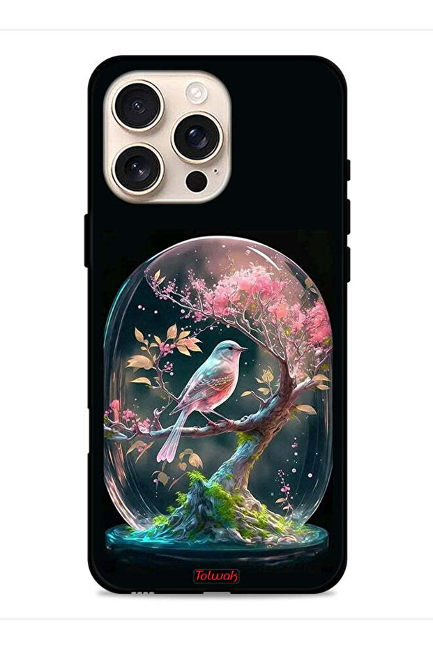 غطاء حماية لجهاز Apple iPhone 16 Pro Max بتصميم Bird In Jarr
